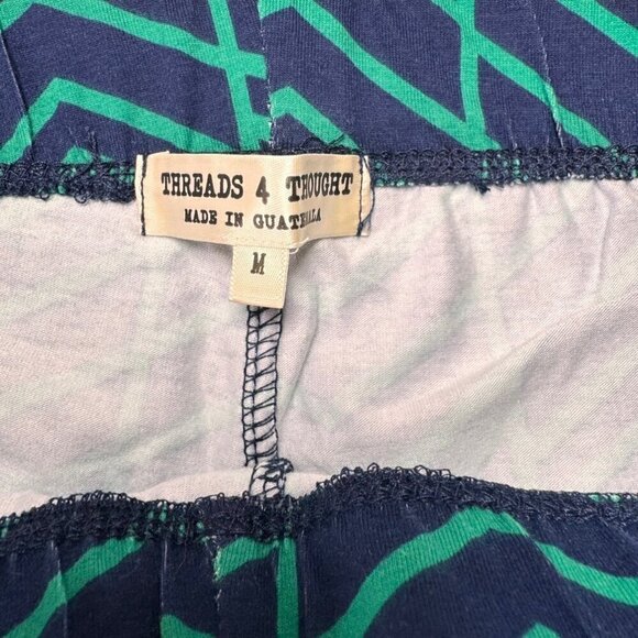 NWOT Threads 4 Thought Blue Green Geometric Pattern Organic Cotton Leggings Sz.M - Picture 7 of 9